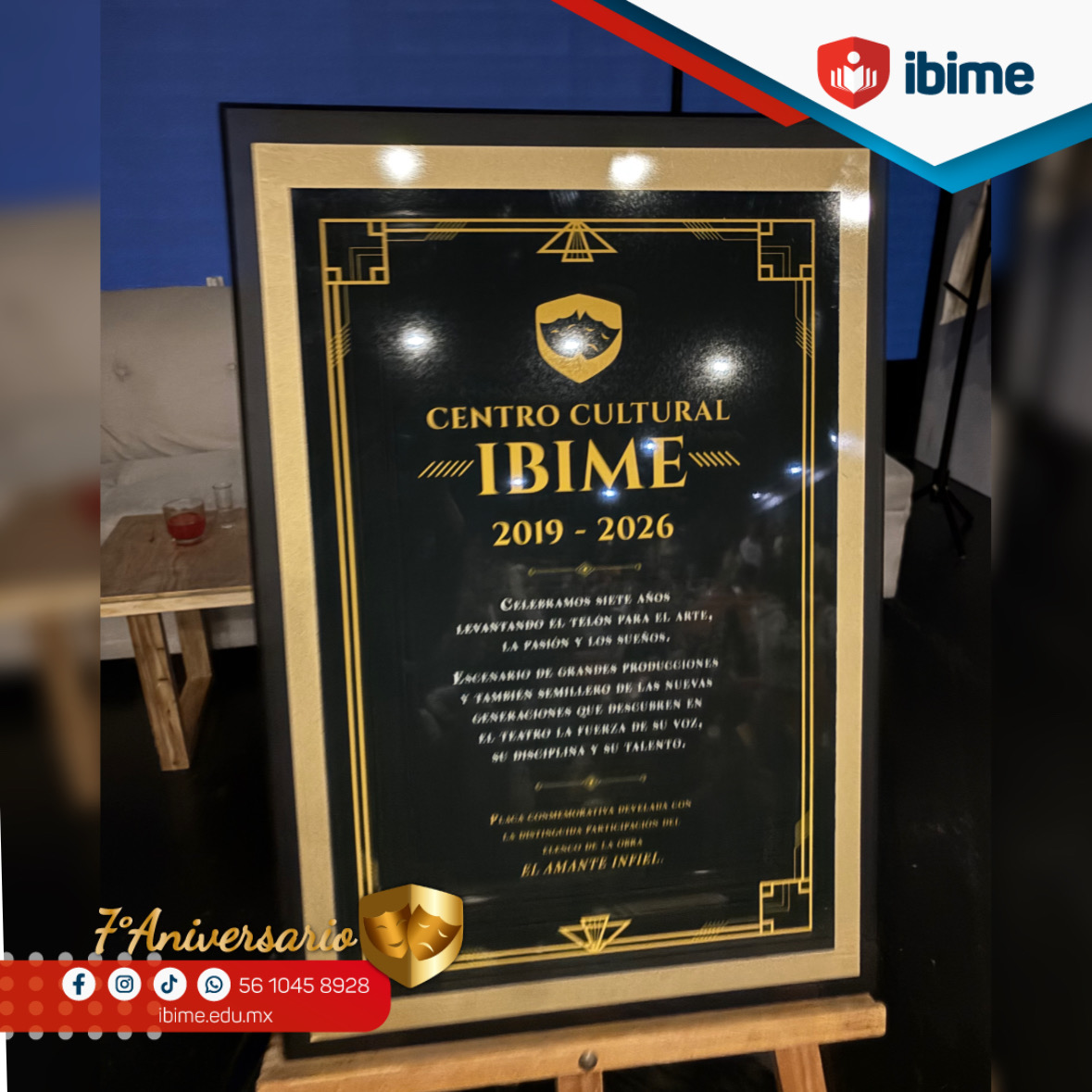Centro Cultural IBIME celebra siete años de arte, cultura y grandes emociones.