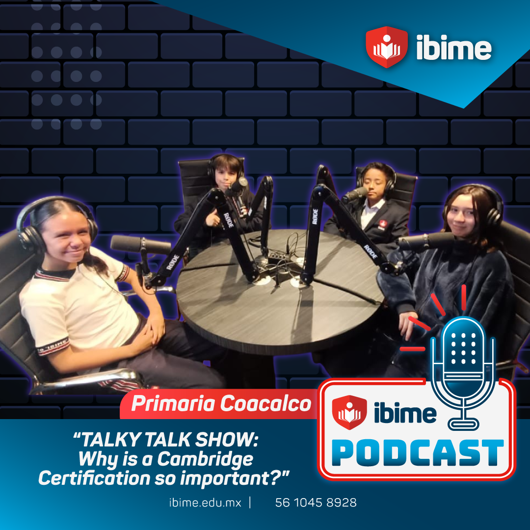 Alumnos de 6° grado reflexionan sobre las certificaciones Cambridge en nuevo episodio de podcast.